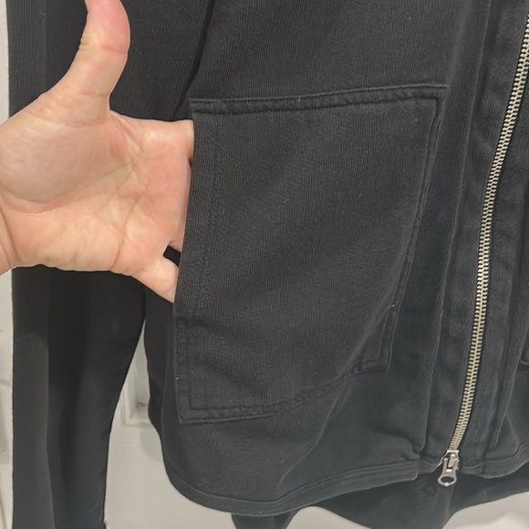 ATM Anthony Thomas Melillo French Terry Zip Up Hoodie in Black - XL (US 10) - Picture 10 of 14